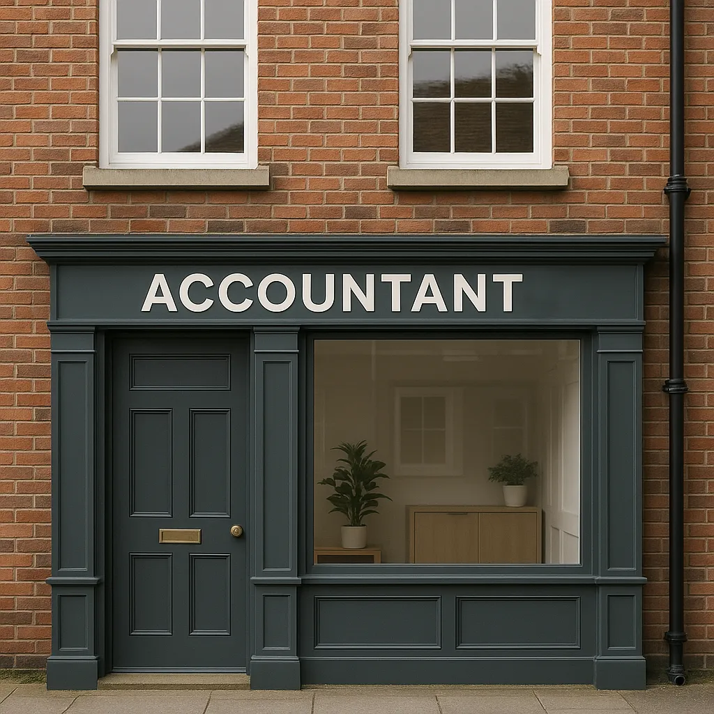 Exterior shot of an accountant's office.